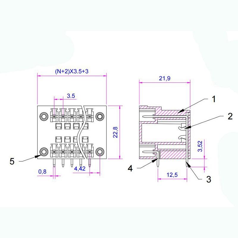 pcb board terminal blocks electrical connector blocks
